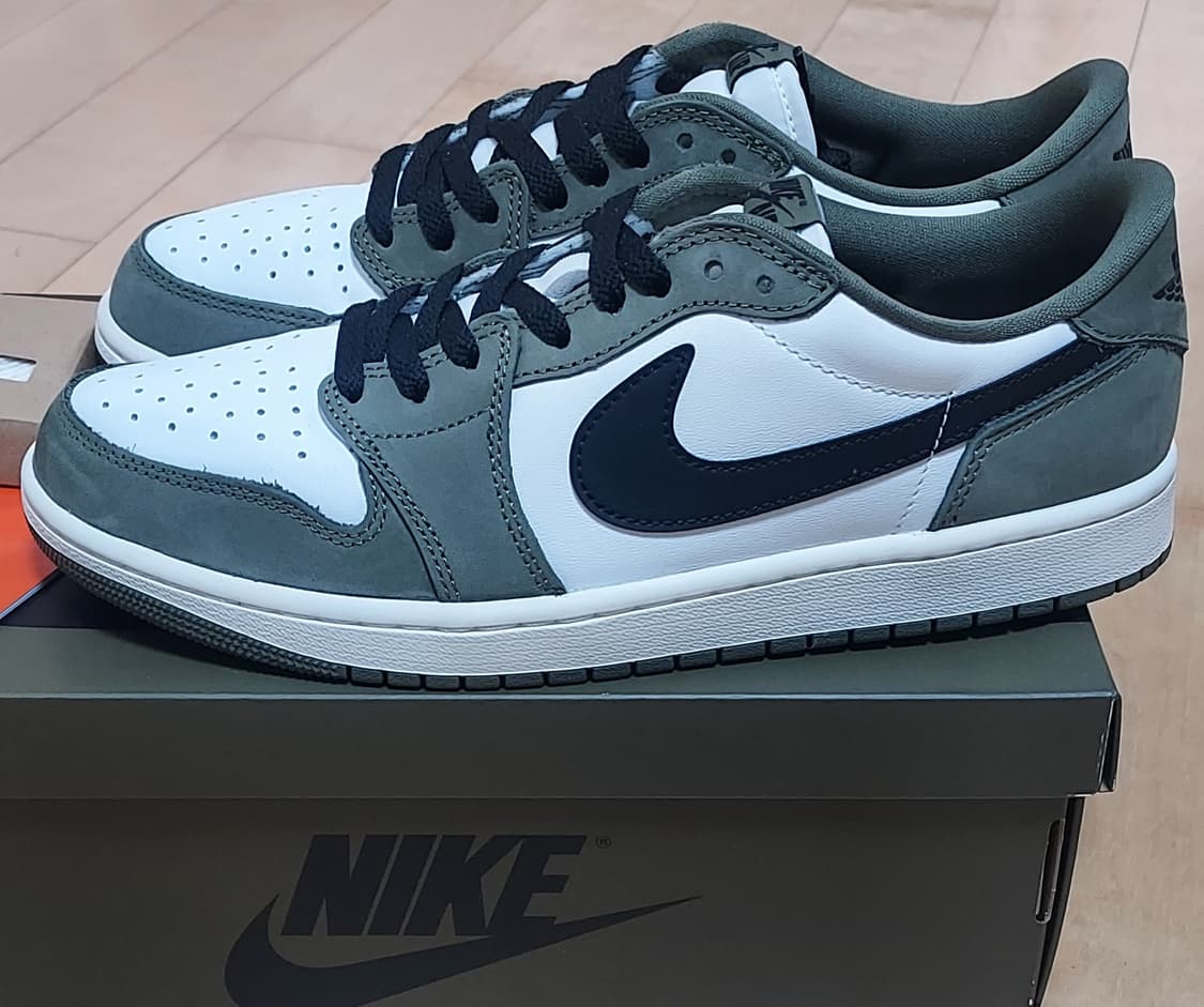 (280)나이키 조던1로우 OG 미디엄 올리브 블랙 상품이미지5