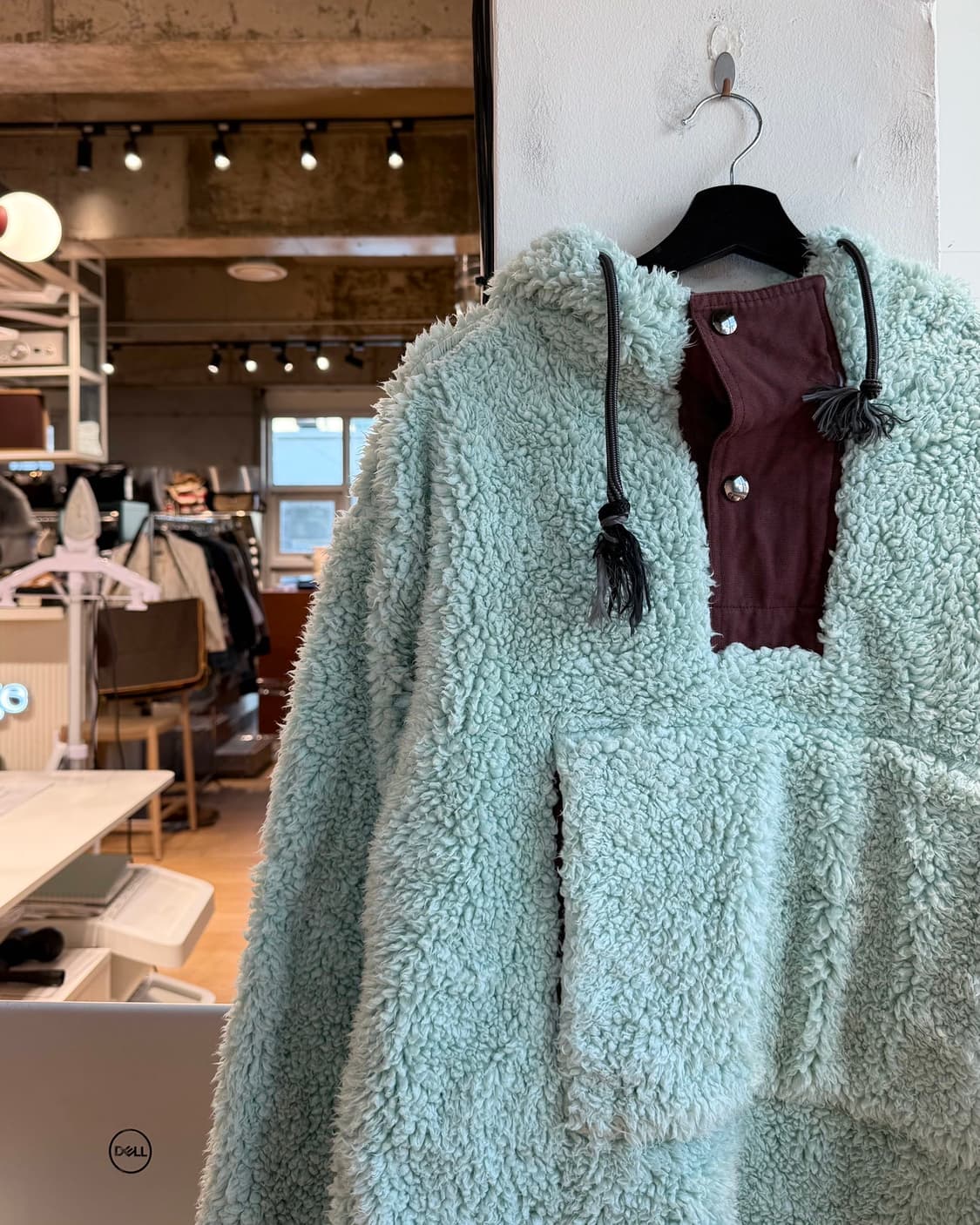 아크네 스튜디오 민트 풀오버 후디 플리스  상품이미지4