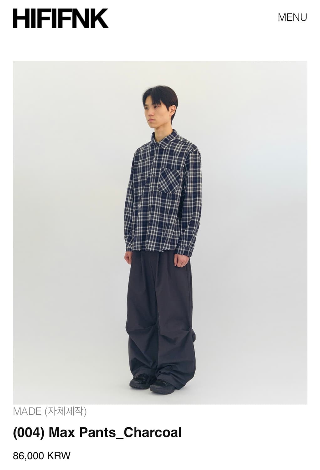 하이파이펑크 맥스 팬츠 차콜 (004) Max Pants_Charcoal 상품이미지1