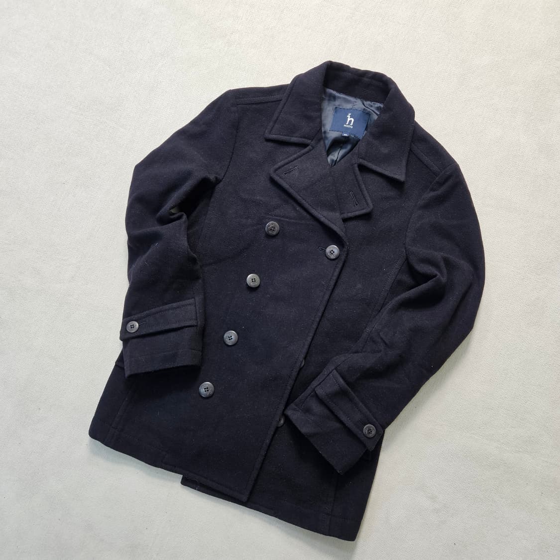 95 헤지스 네이비 울 피코트 0323Y 상품이미지1