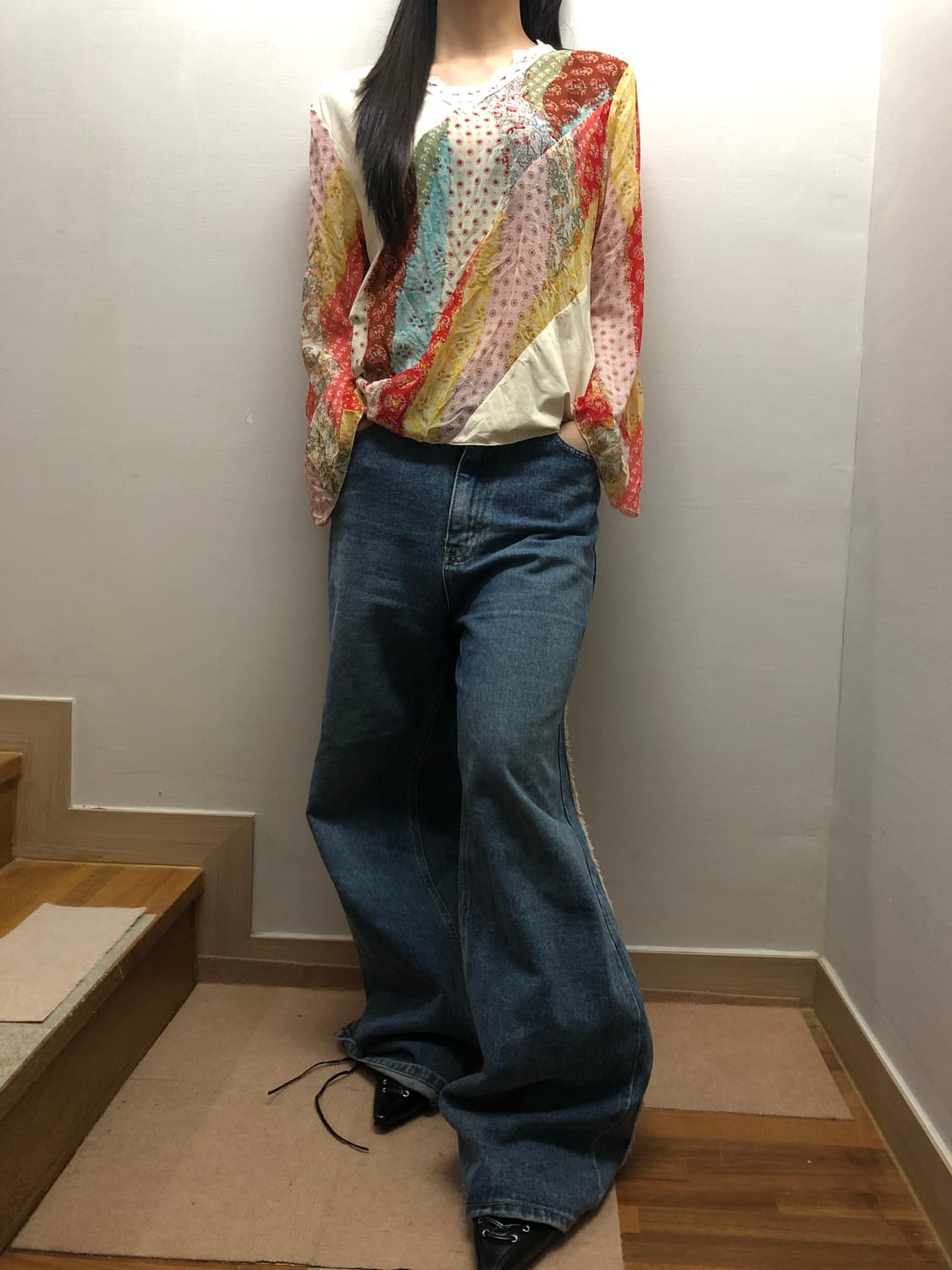 빈티지 히피 패치워크 탑 상품이미지4