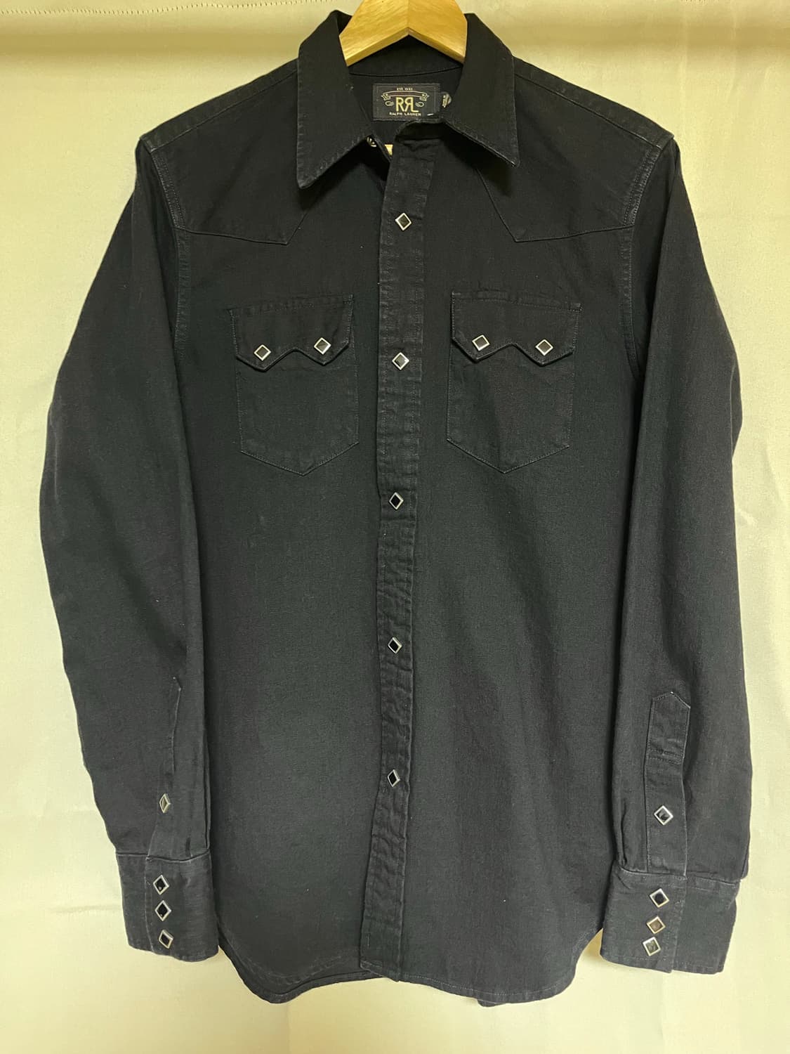 Rrl 데님 웨스턴 셔츠 블랙 새상품 상품이미지1