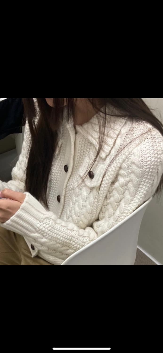 런던플랏 풀오버 니트자켓 아이보리 상품이미지3