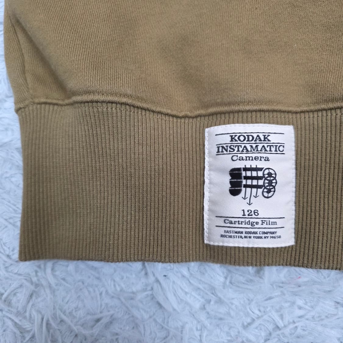 코닥 인스타매틱 오버핏 기모 맨투맨 카키 2XL 상품이미지5