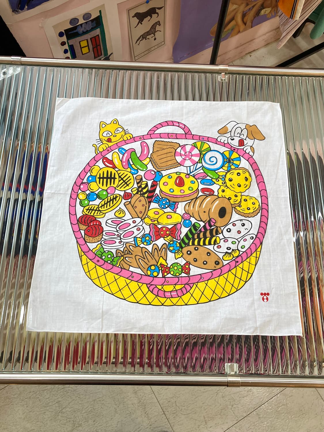 빈티지 디저트 그래픽 손수건 상품이미지1