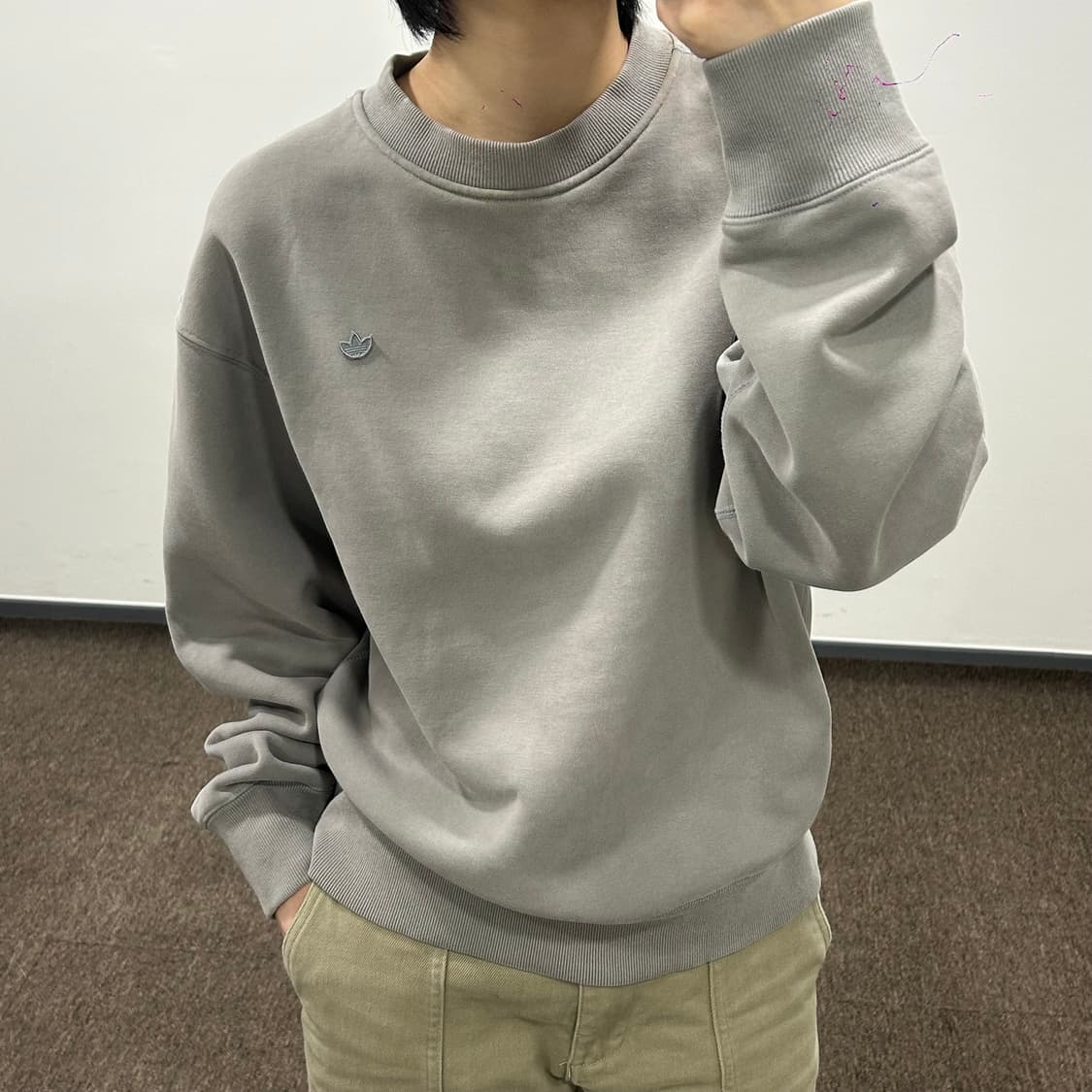 Adidas 아디다스 스몰 파이어버드 베이지그레이 맨투맨 상품이미지2