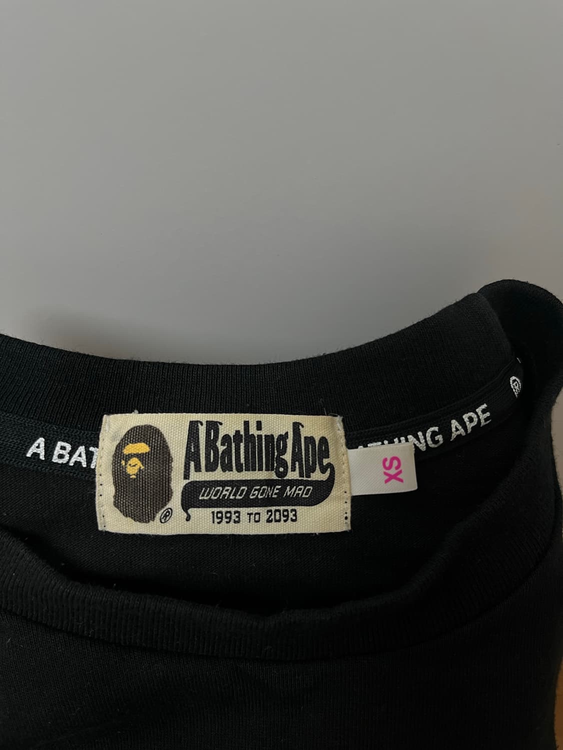 베이프 정품 야광 카모 컬리지 롱 슬리브 티 상품이미지5