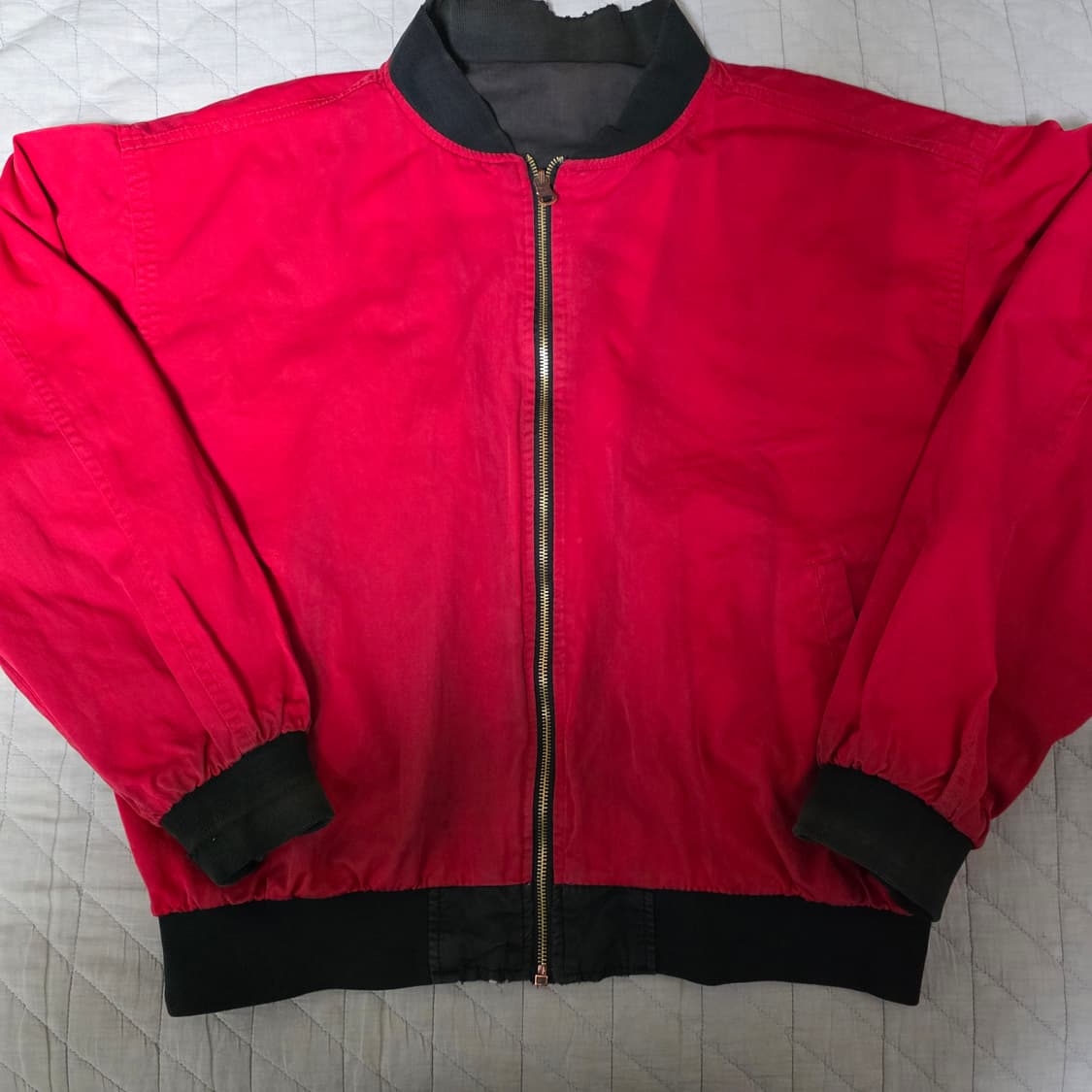 [XL] 90s 빈티지 말보로 리버시블 봄버 자켓 블랙/레드 트래쉬드 상품이미지8