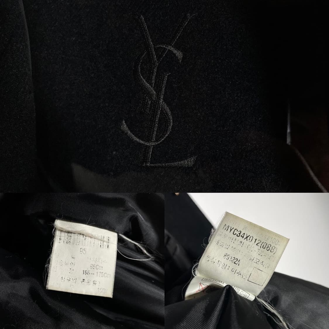 입생로랑 자수로고 하프롱 코트 상품이미지8