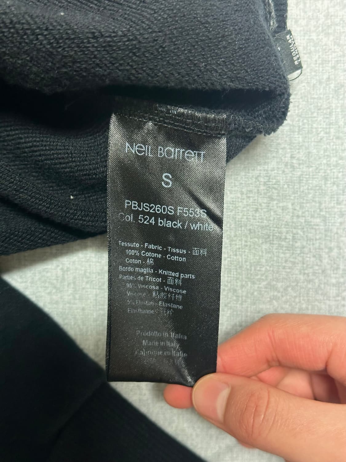 Neil Barrett 닐바렛 후드티 블랙 S 상품이미지3