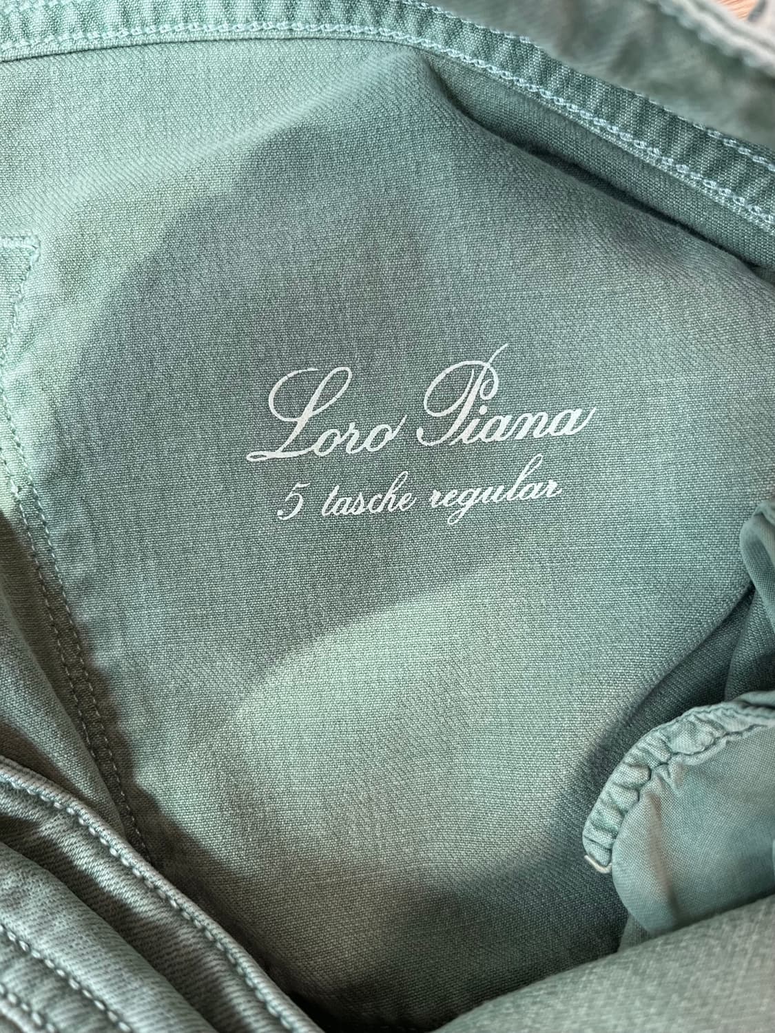 로로피아나 남성 올리브색 데님 바지 32사이즈 정품 상품이미지7