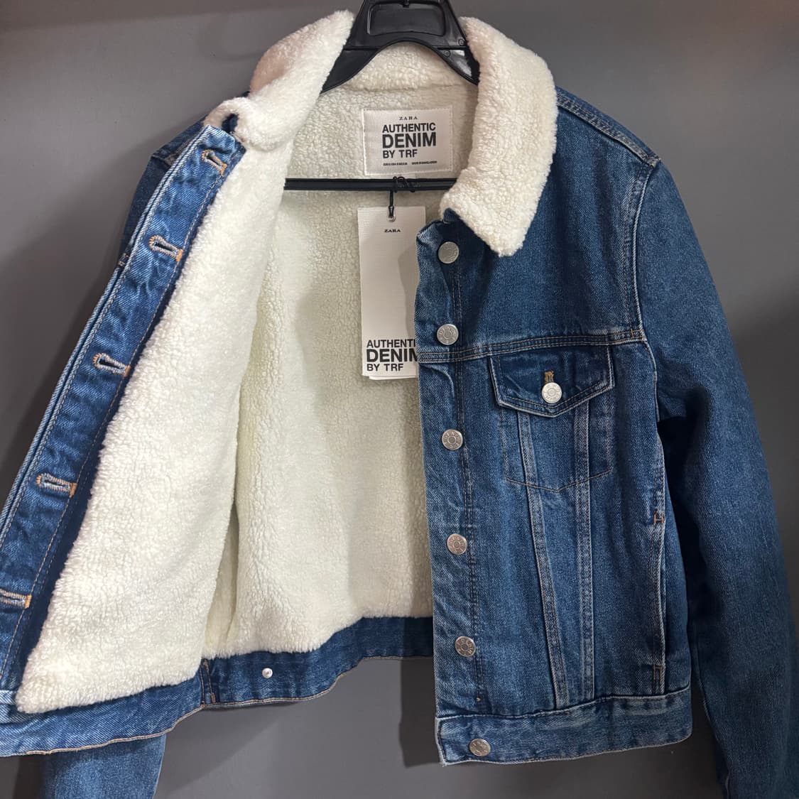 (새상품) ZARA자라 여성 뽀글이 데님 자켓 청자켓 S 상품이미지7