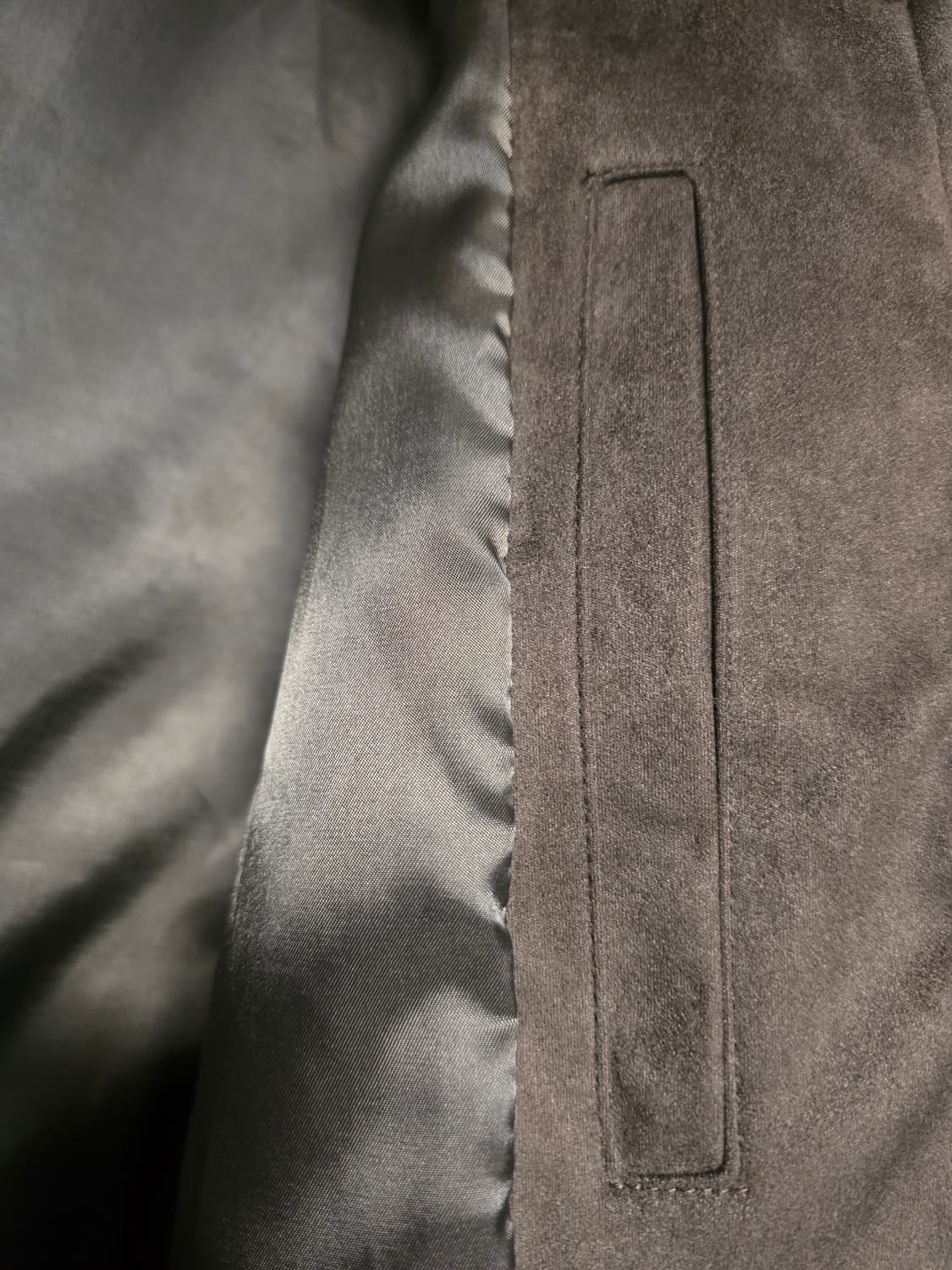 무드인사이드 다크브라운 갈색 스웨이드 바이커 자켓 XL 상품이미지6