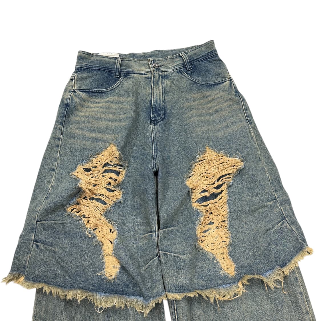 BLR 비엘알 디스트로이드 빈티지 더블 데님 팬츠 바지 L 상품이미지2