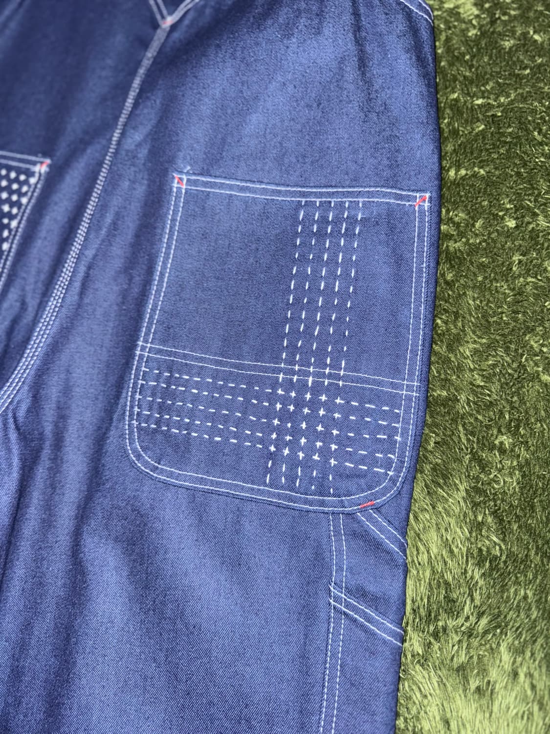 [30X30] 디키즈 재패니즈 사시코 커스텀 오버롤 인디고 상품이미지10