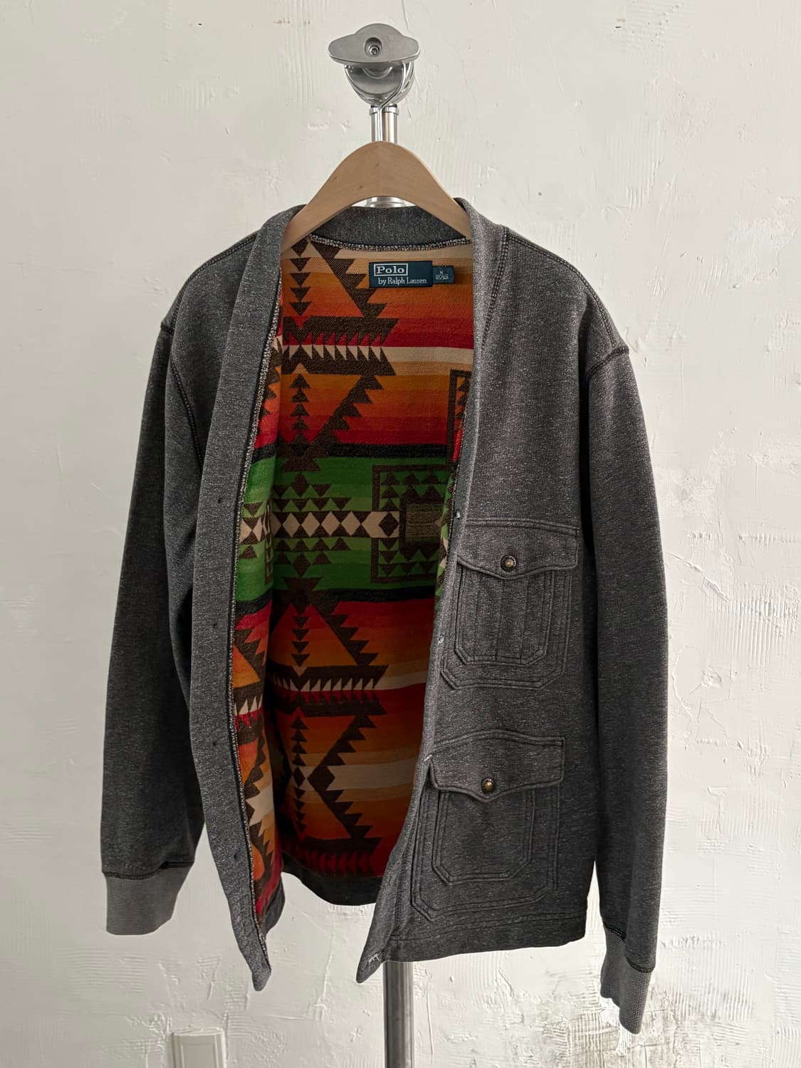 Polo 폴로 랄프로렌 엘보우패치 나바호패턴 버튼 가디건 상품이미지4