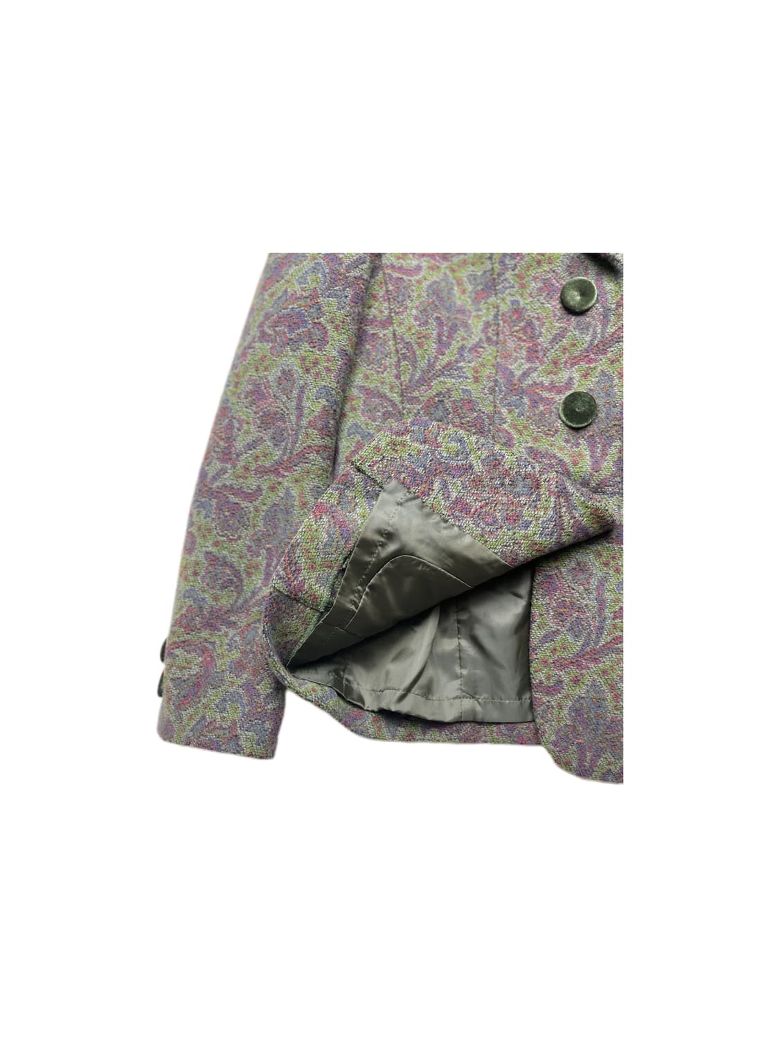 패턴 울 코트 상품이미지3