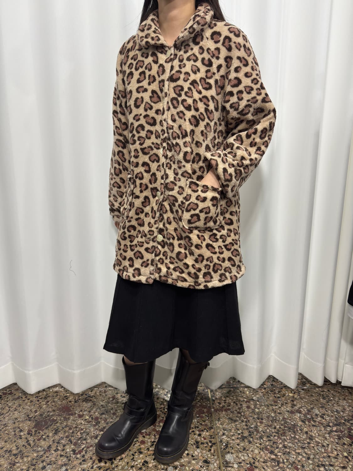 leopard fleece coat 상품이미지3