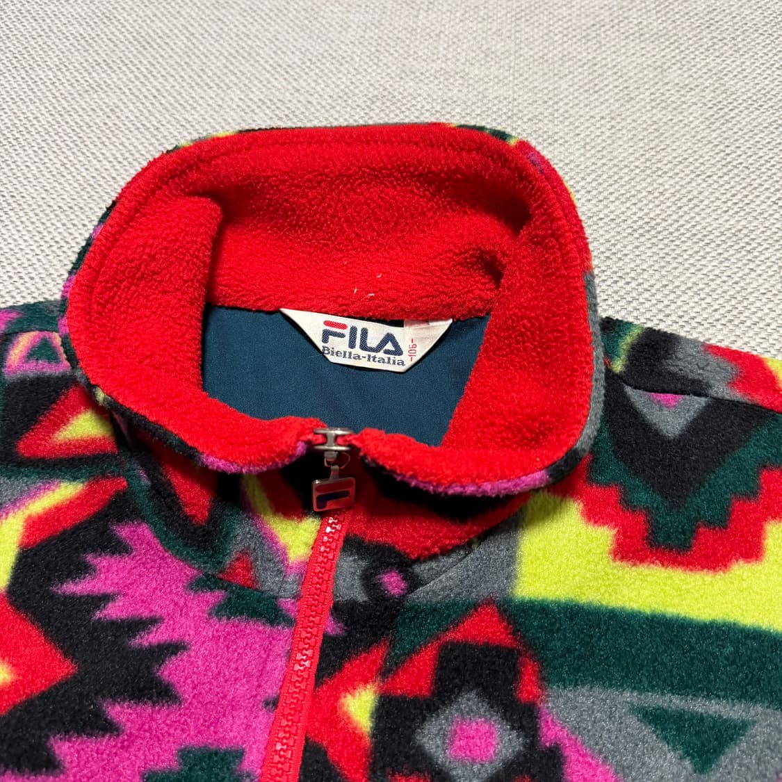 빈티지 휠라(FILA) 패턴 하프집업 후리스 상품이미지2