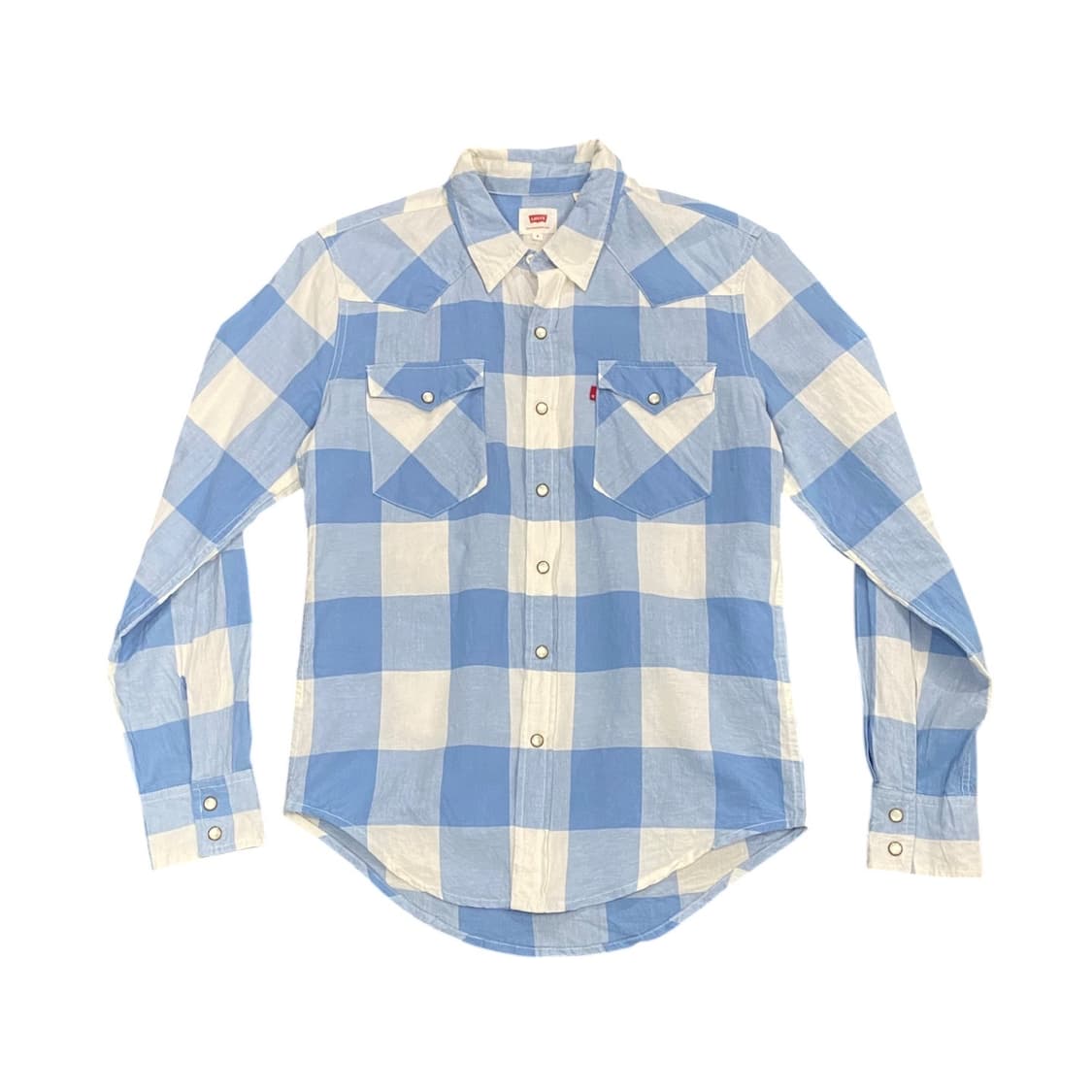 Levi’s 하늘색 체크 웨스턴 셔츠 상품이미지1