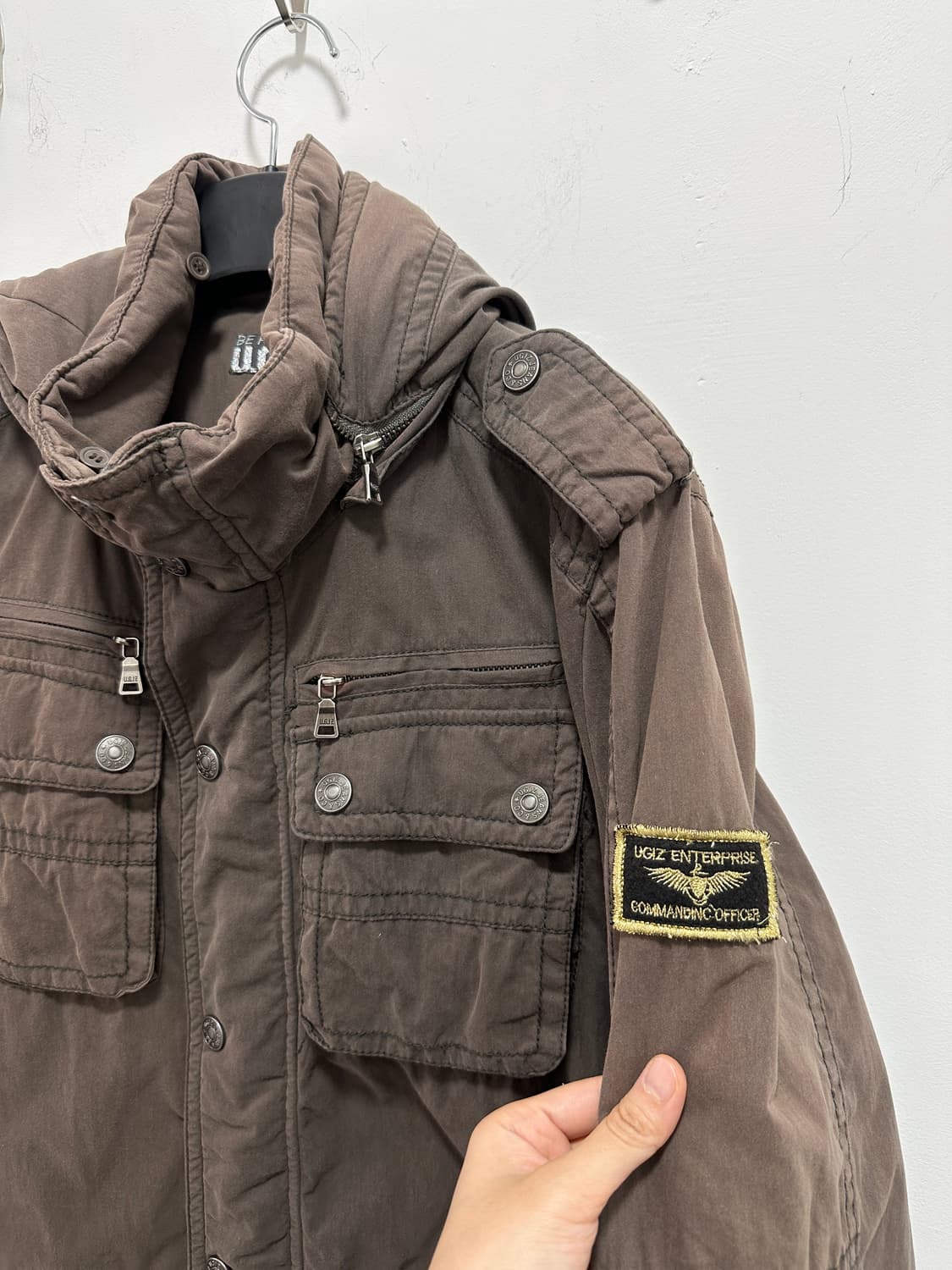 UGIZ grunge fade washed multi zip jacket 상품이미지6
