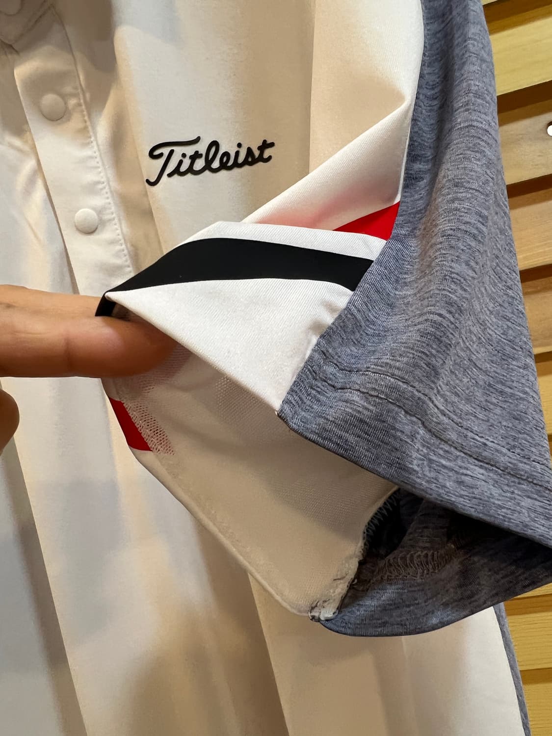 타이틀리스트 남성 아이보리 기능성반팔티셔츠 골프티셔츠 상품이미지4