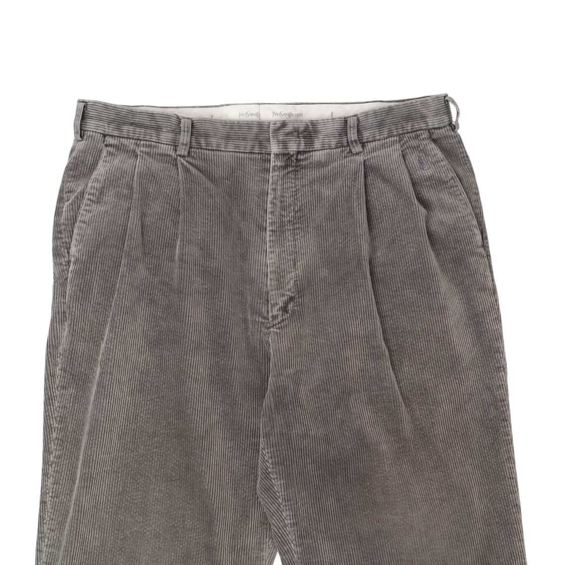 입생로랑 뿌르 옴므 그레이 핀턱 코듀로이 팬츠 상품이미지2