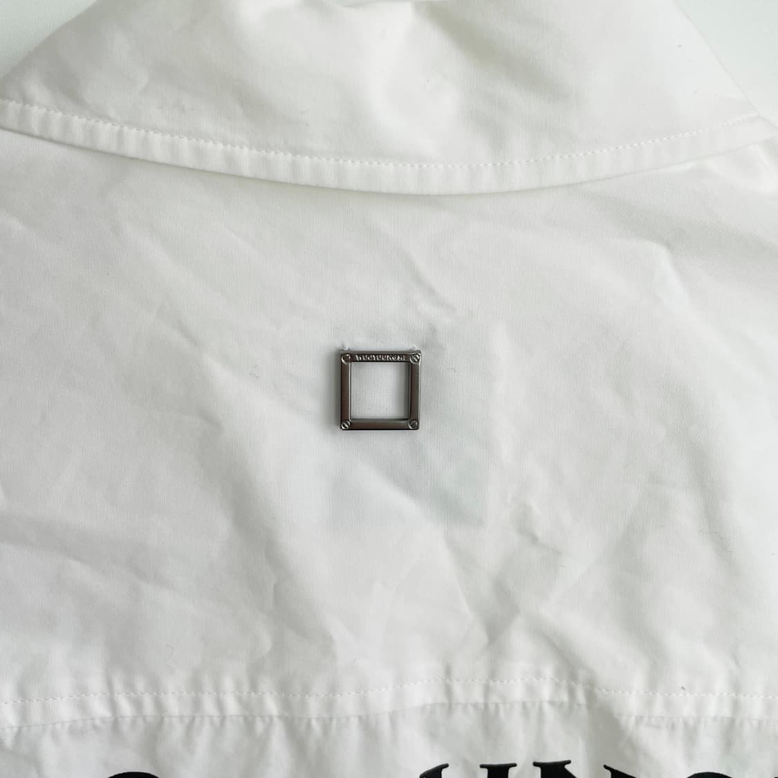 C1 우영미 화이트 체스트 포켓 스틸 로고 오버핏 코튼 셔츠 36사이즈 상품이미지5