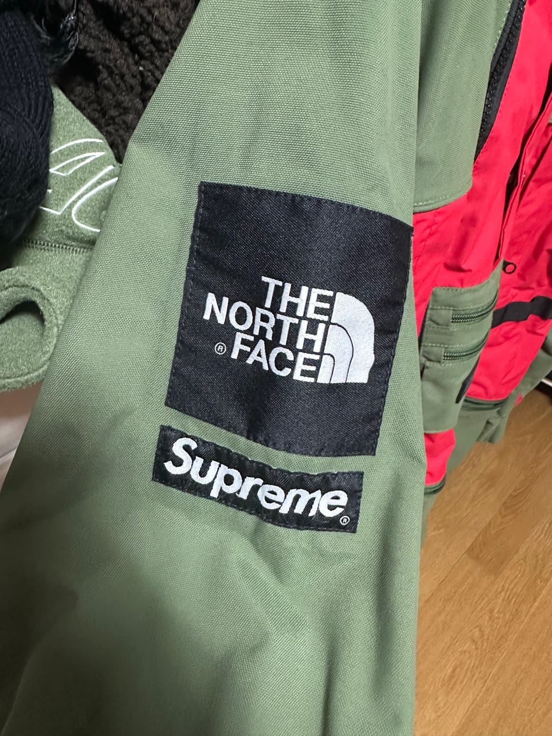 슈프림 x 노스페이스 스팁 테크 후드 자켓 올리브 (16SS) M 상품이미지3