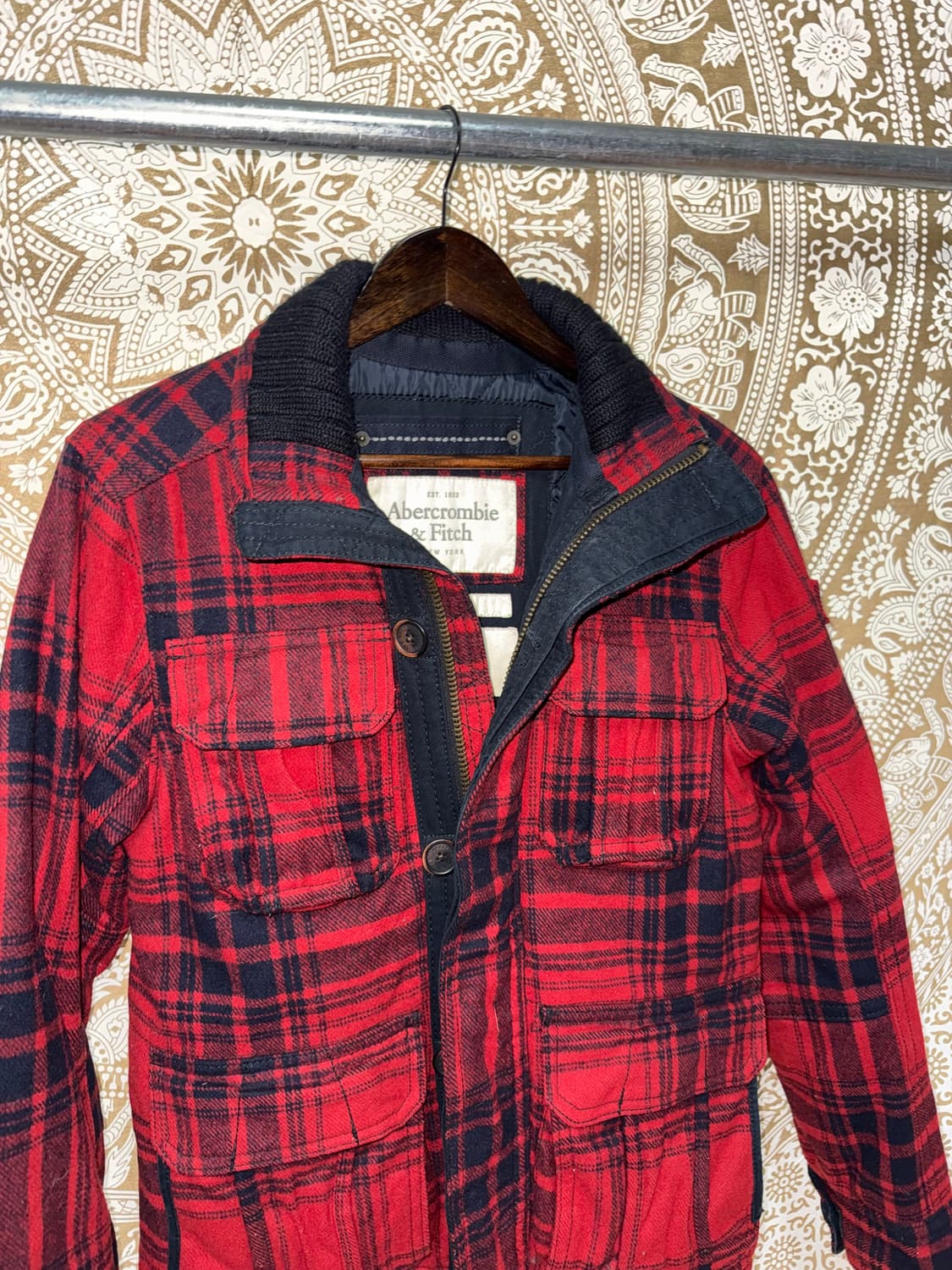 아베크롬비 멀티포켓 체크 페디드 점퍼  상품이미지4