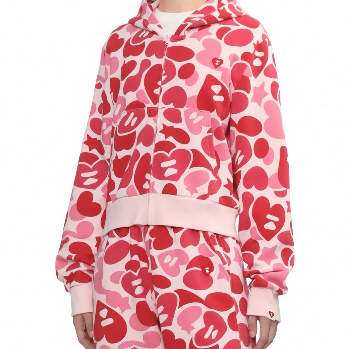 (오더) 베이프 APEE 여성 카모 크롭 후드집업 상품이미지3