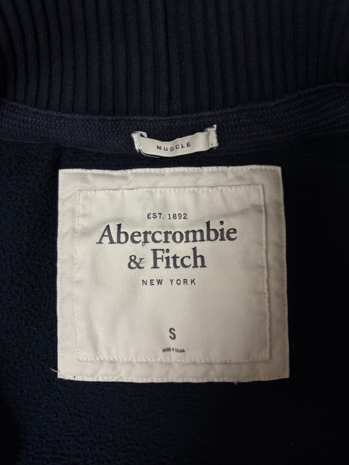 아베크롬비 하이넥 투지퍼 집업 네이비 S 상품이미지5