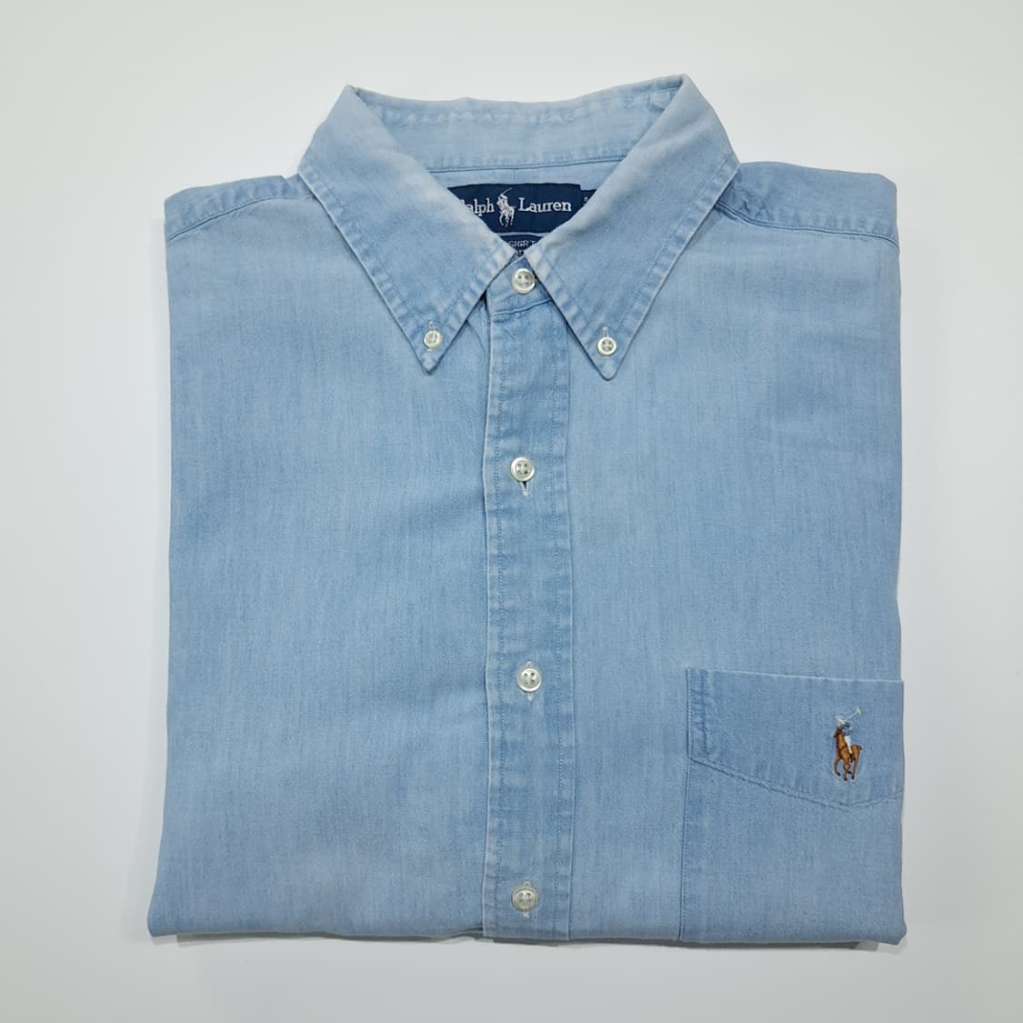 CK006 L 폴로 90s 빅셔츠 멀티포니 샴브레이 데님 셔츠 남방 상품이미지7