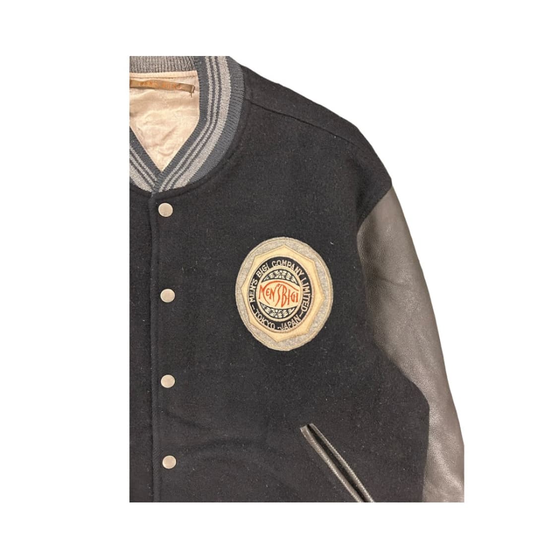 M) 멘즈 비기 90s 블랙 스타디움 레더 슬리브 바시티 자켓 OJ-03 상품이미지5