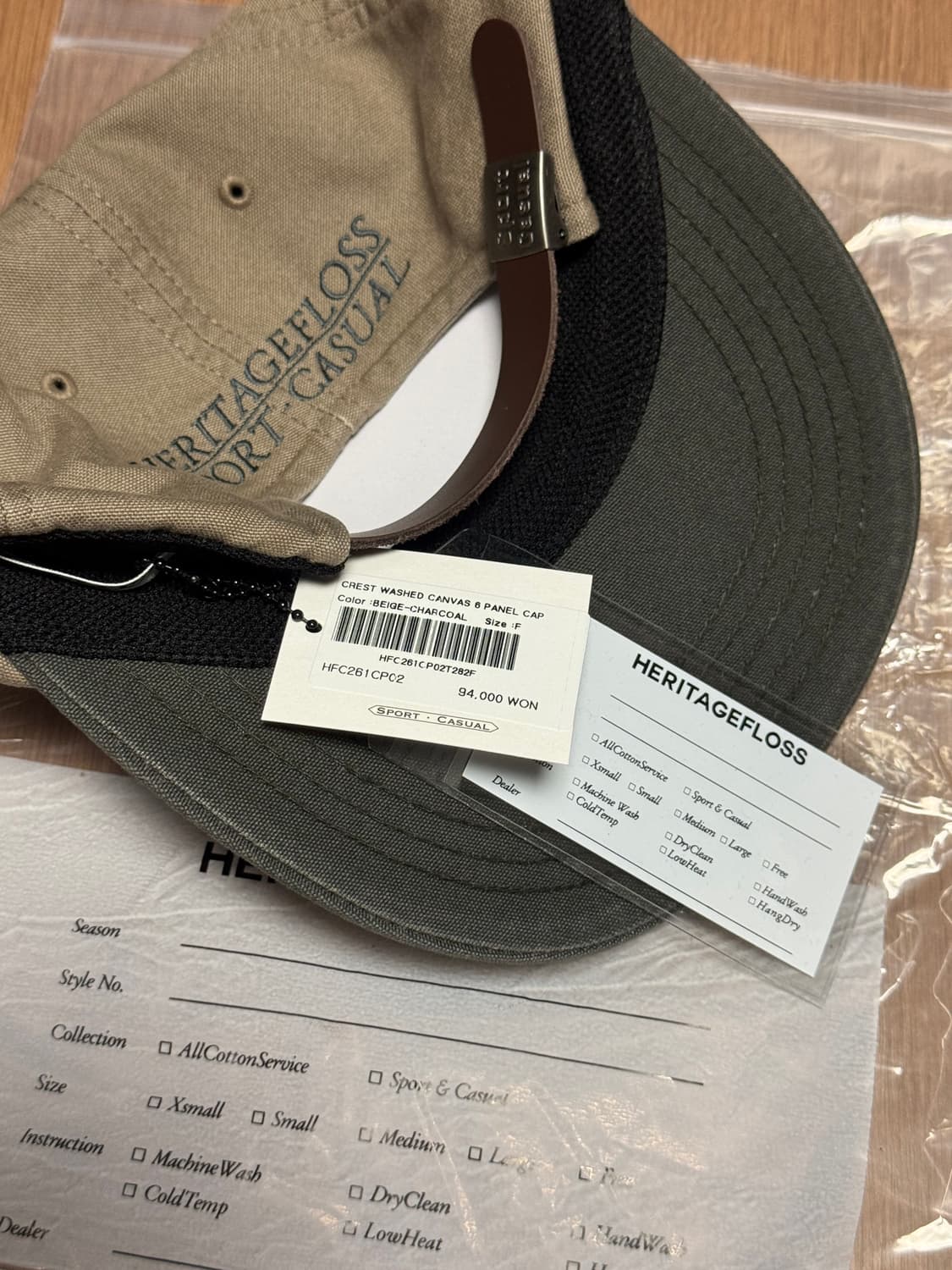 헤리티지플로스 CANVAS 6PANEL CAP 상품이미지3