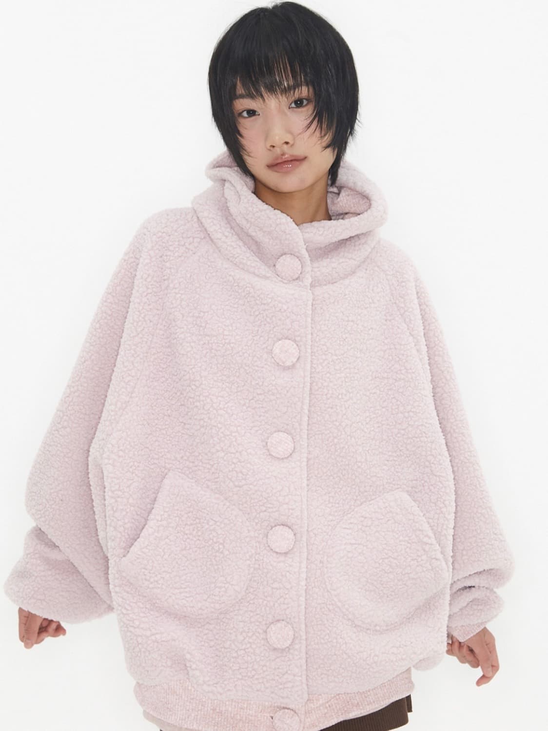 익스파이어드걸 Sherpa Cloud Jacket Misty Pink 상품이미지1