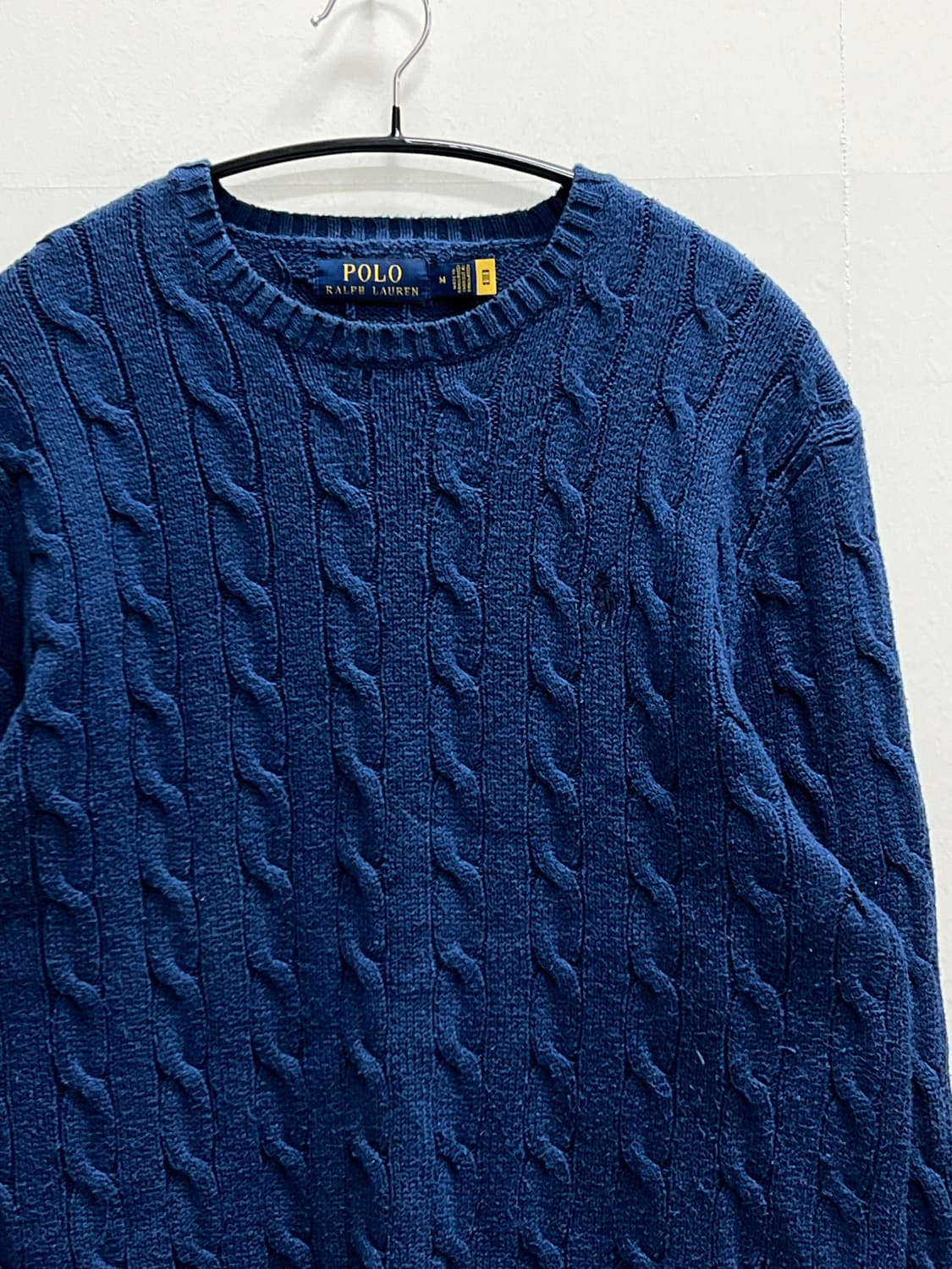 폴로 랄프로렌 케이블 꽈배기 니트 블루 상품이미지3