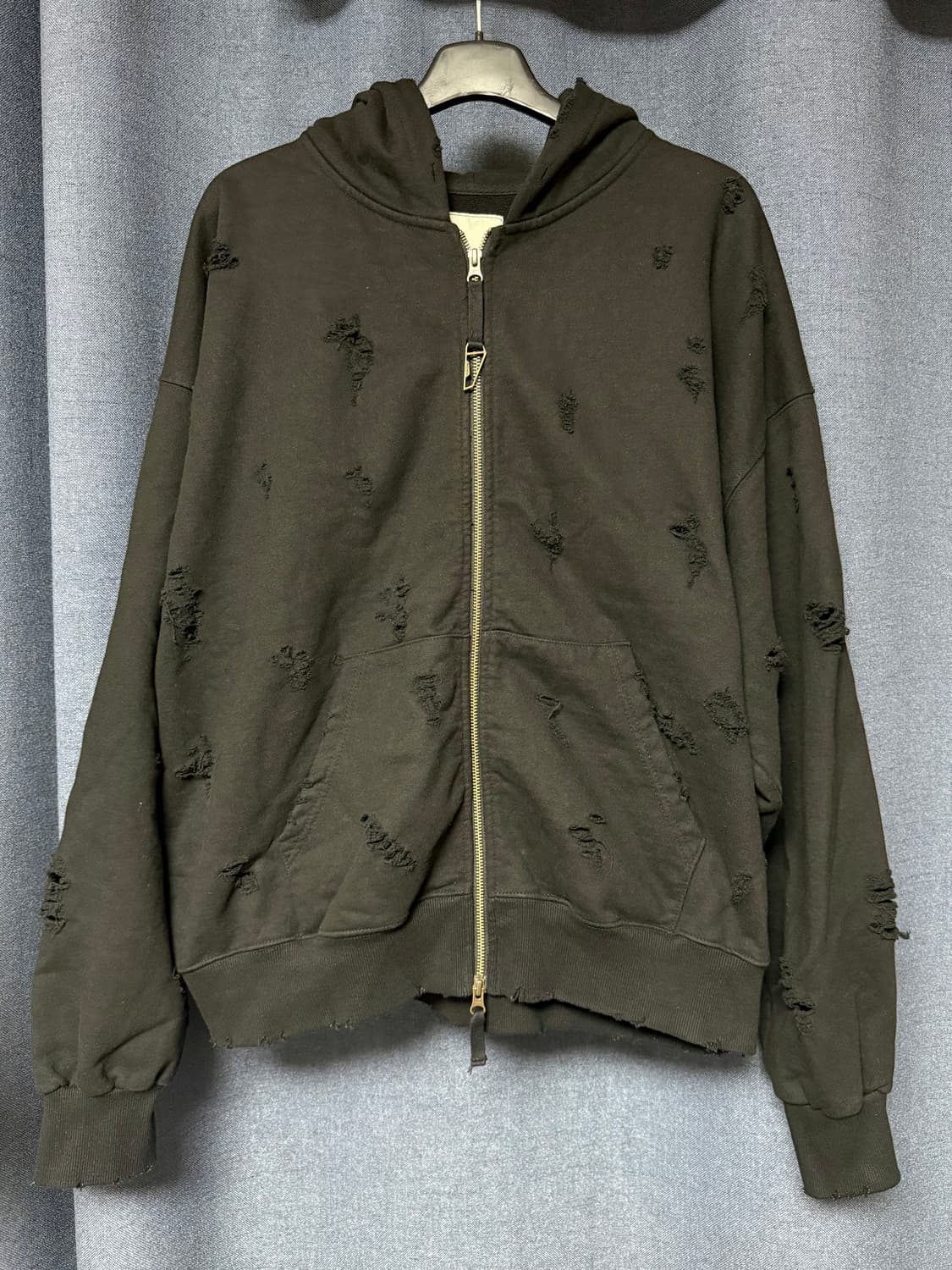 언더마이카 데미지 워시드 후드 집업 1사이즈 상품이미지2