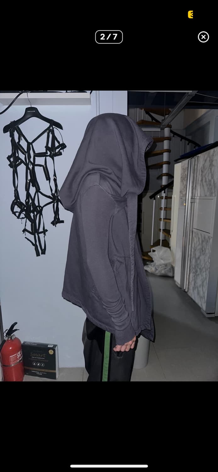 릭오웬스 다크쉐도우 오징어 후드 가디건 상품이미지1