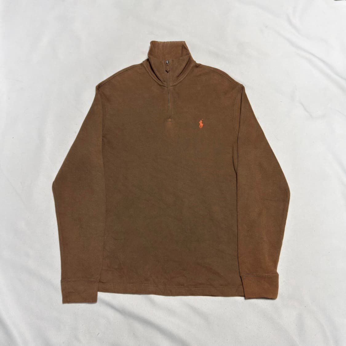 M 폴로랄프로렌 브라운 코튼 반집업 니트 상품이미지2