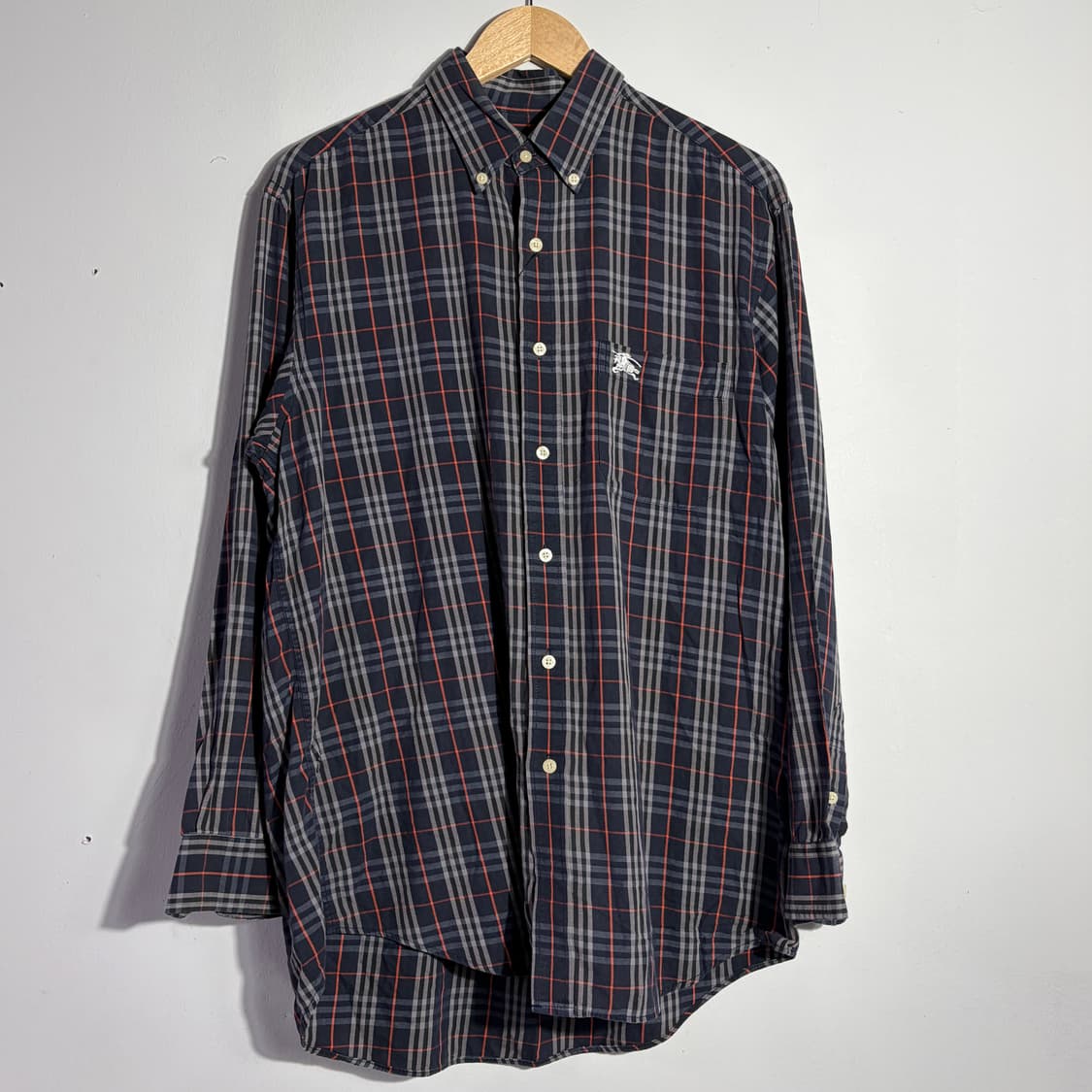 버버리 빈티지 네이비 체크 셔츠 (무료배송) 상품이미지1
