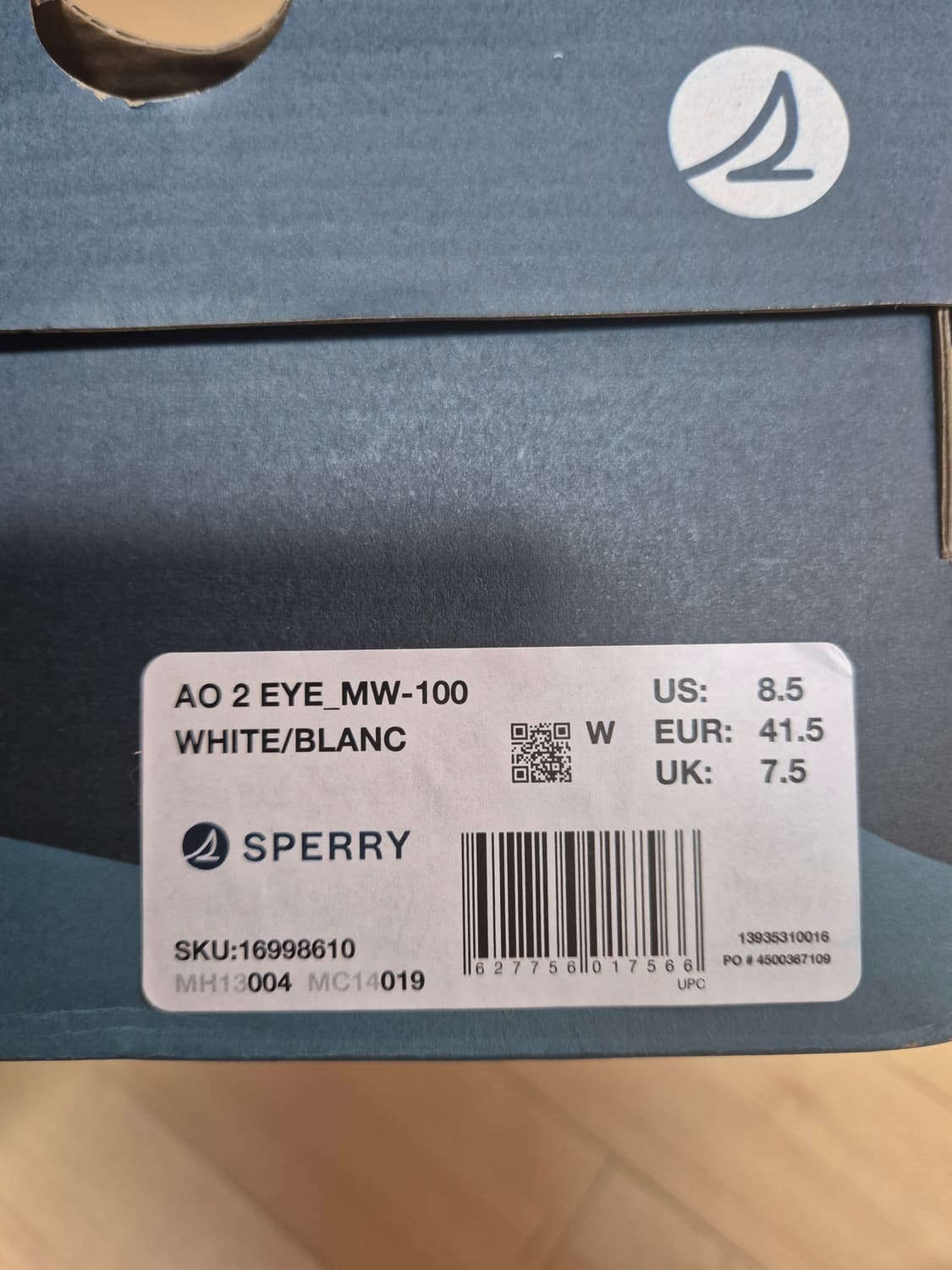 SPERRY 보트슈즈 8.5W(265) 화이트 상품이미지5