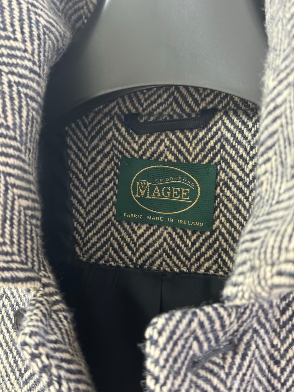 제로라운지 25FW Magee 마지 원단 도네갈 헤링본 발마칸 코트 L 상품이미지4