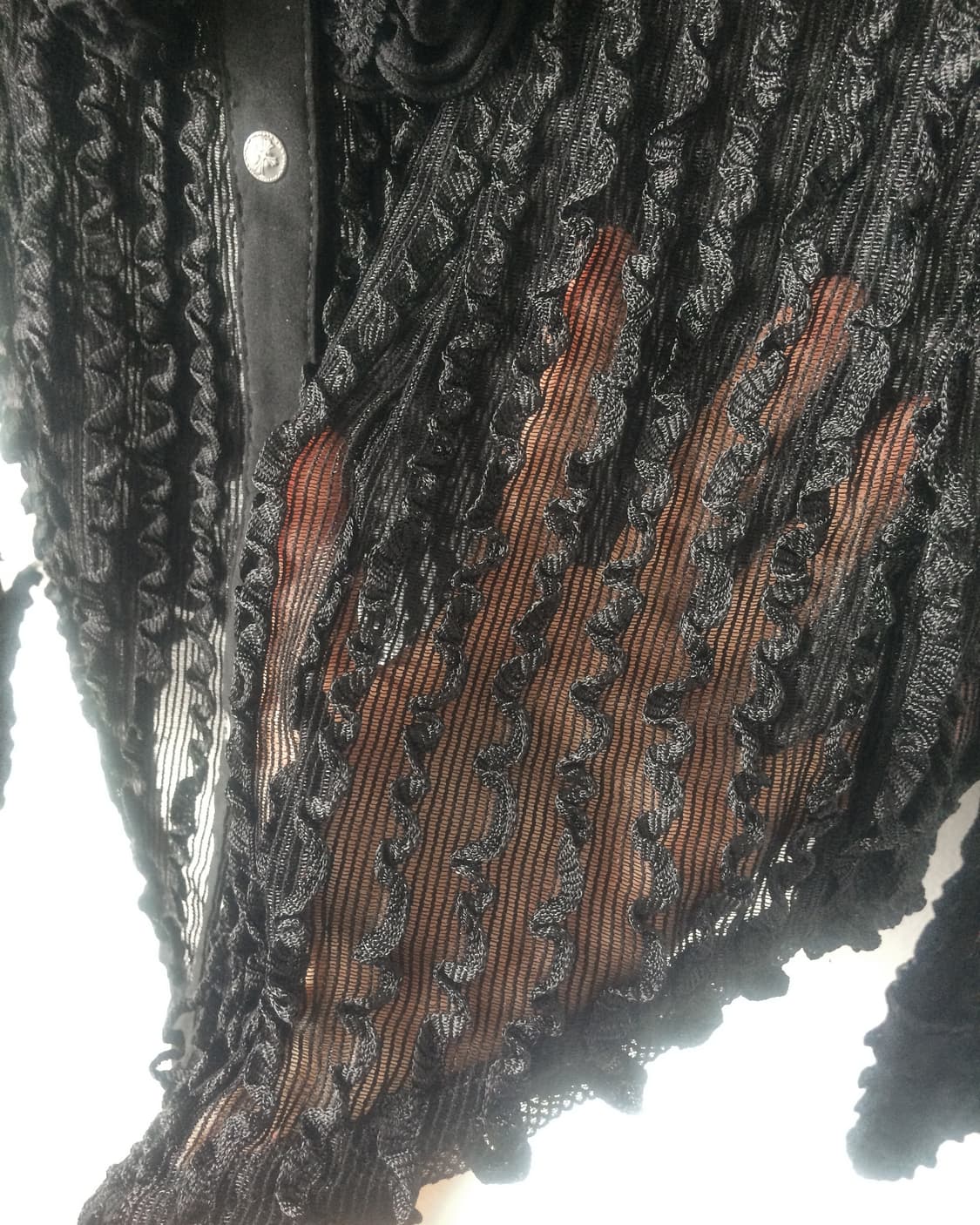 Ozz oneste frill see through shirt 상품이미지5