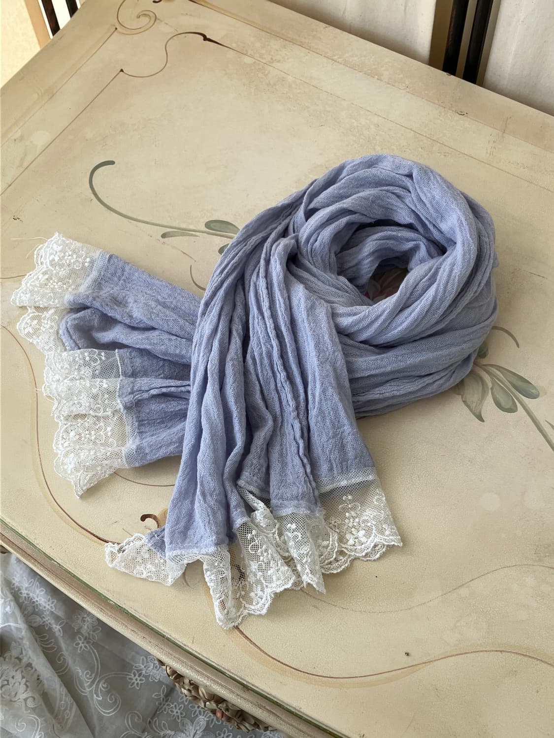 sky blue lace muffler 상품이미지5