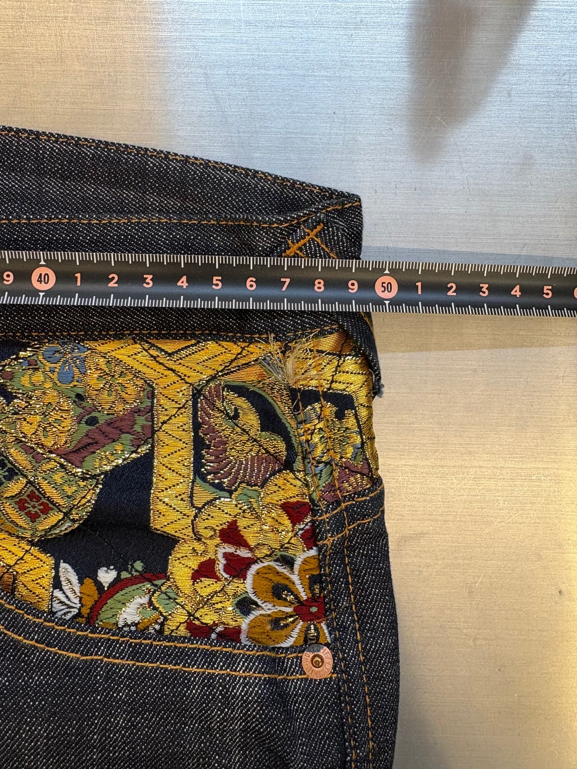 주비나일 델링퀀트 기모노 패치워크 데님 상품이미지5