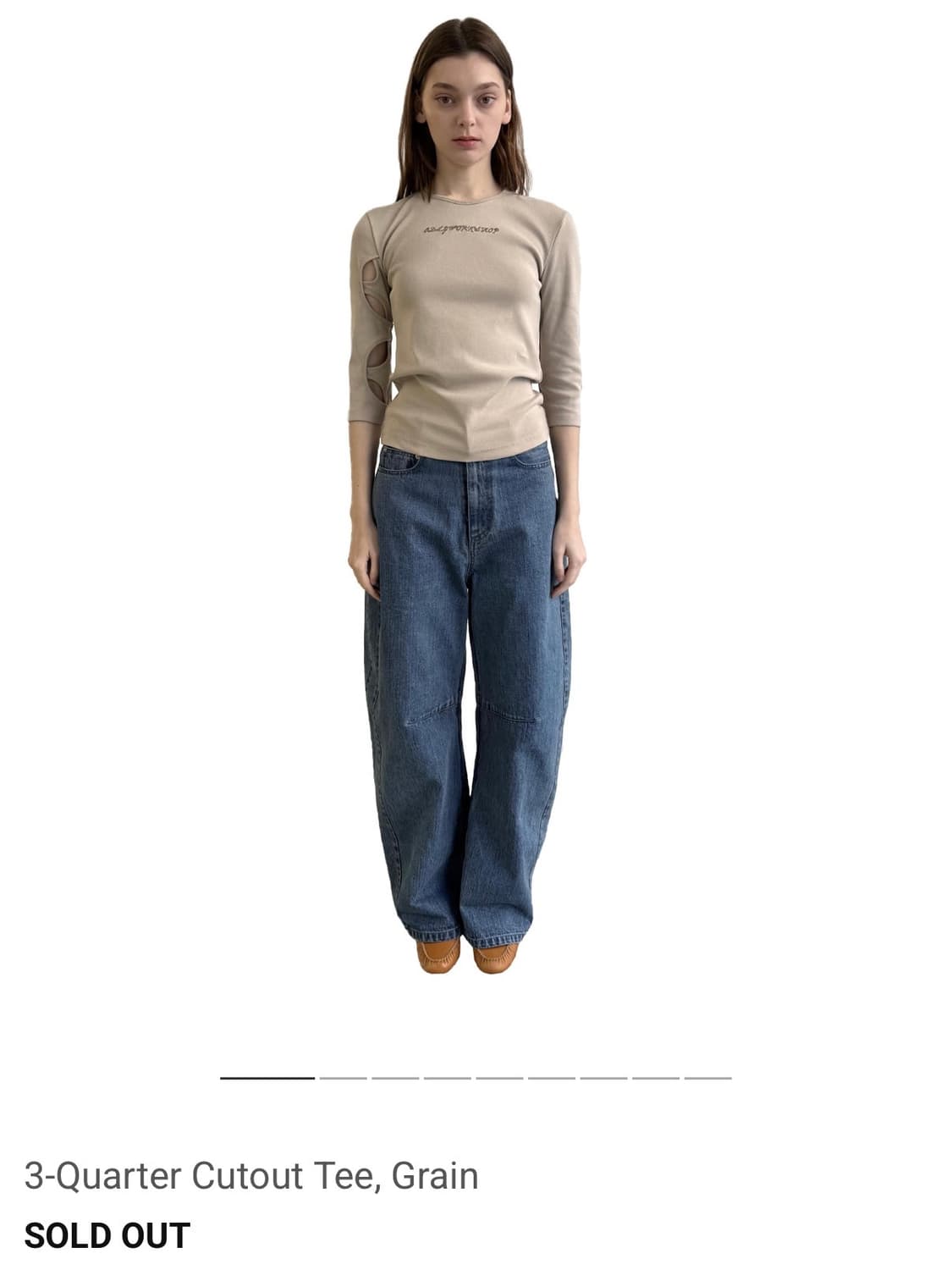 오들리 워크샵 컷아웃 티 3-Quarter Cutout Tee 상품이미지2