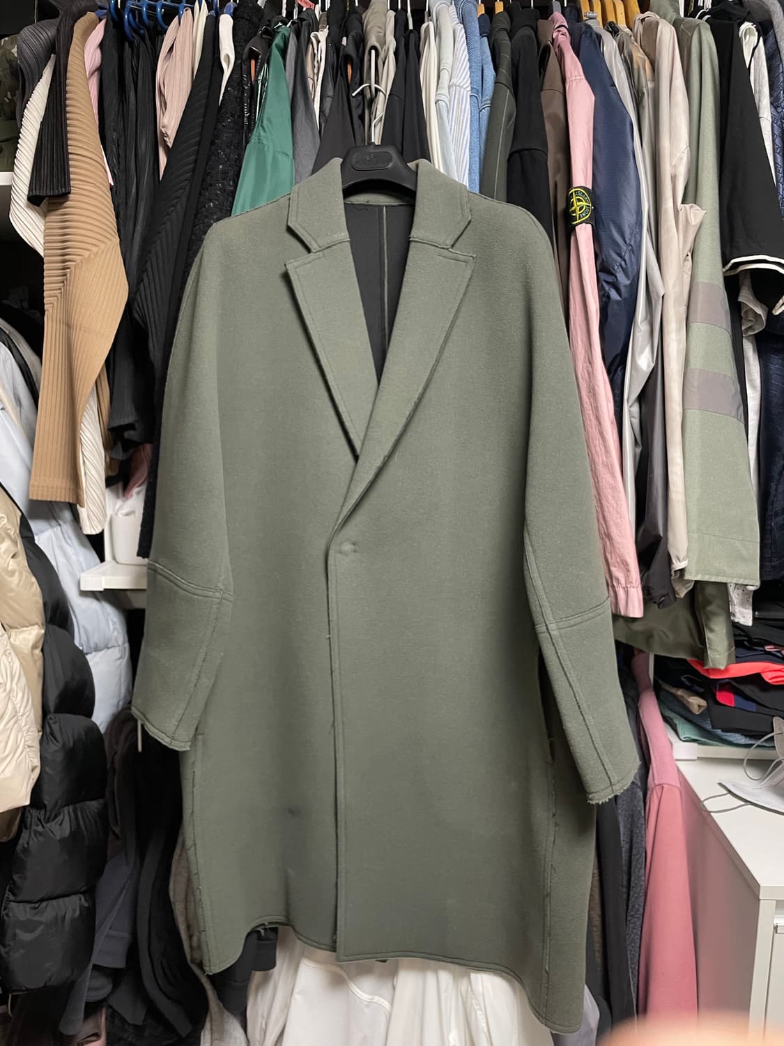 [46] 우영미 오버핏 코트 그레이 상품이미지1