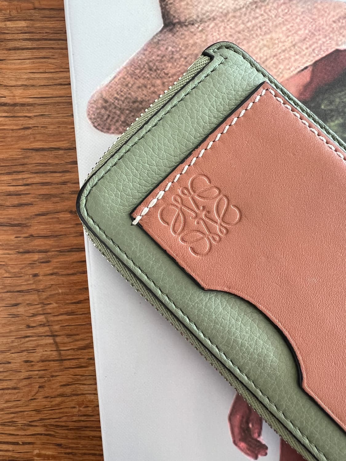 로에베 카프스킨 코인 카드 홀더 (로즈마리/탠) 상품이미지2