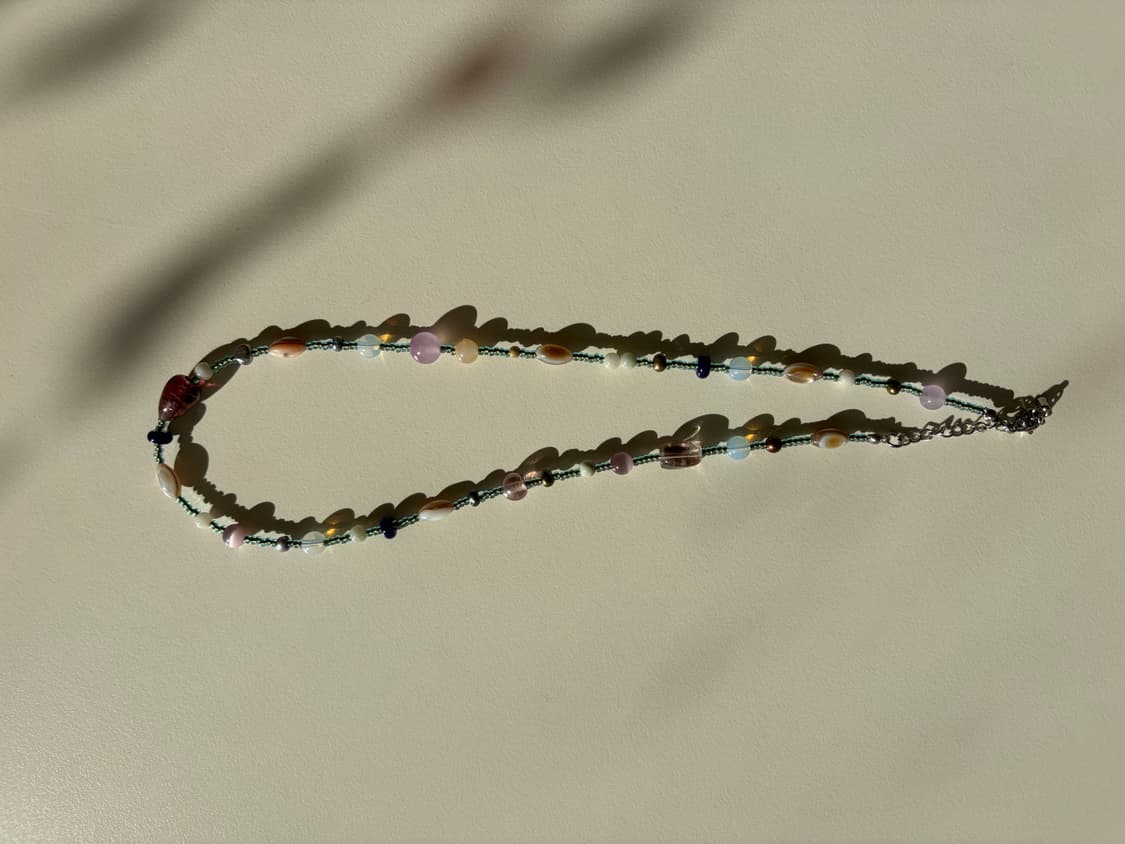 Wood clock necklace 상품이미지5